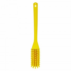 Vikan 41856 Narrow Cleaning Brush with Long Handle 420 mm Hard Yellow