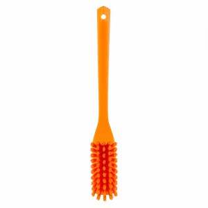 Vikan 41857 Narrow Cleaning Brush with Long Handle 420 mm Hard Orange