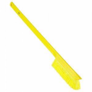 Vikan 41976 Ultra-Slim Cleaning Brush with Long Handle 600 mm Medium Yellow