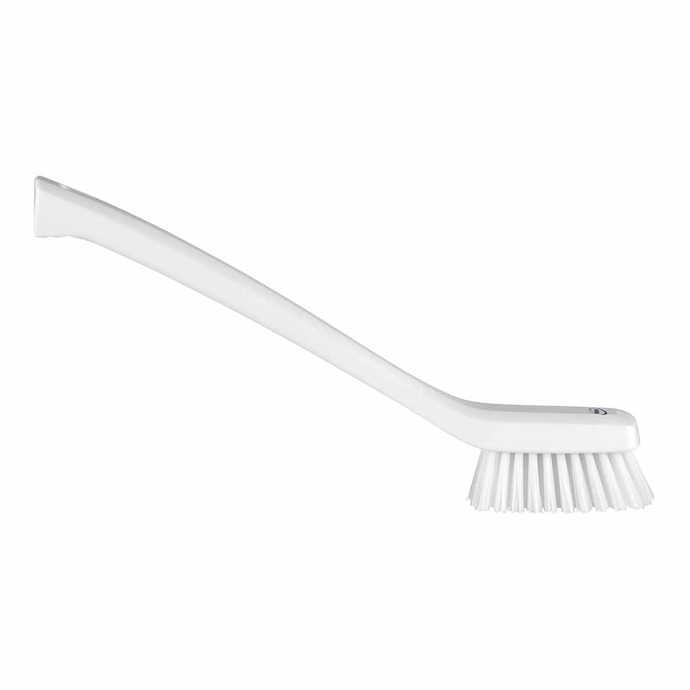 Vikan | Narrow Head Long Handle Stiff Cleaning Brush Orange